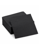 Servet 40x40 cm 2-laags zwart 8-vouw