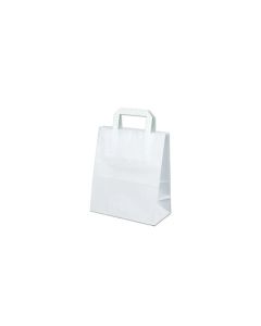 PAPIER DRAAGTAS WIT 22x10x28CM x 250 ST