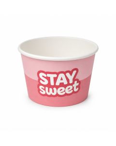 IJsbeker Stay Sweet 100 ml / 4 oz – Roze Kartonnen Dessertbeker – 500 stuks
